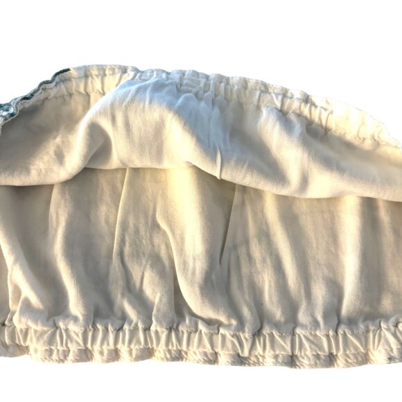 Abercrombie & Fitch Linen Blend Cropped‎ Floral Top Blue White Size XL - Picture 6 of 10